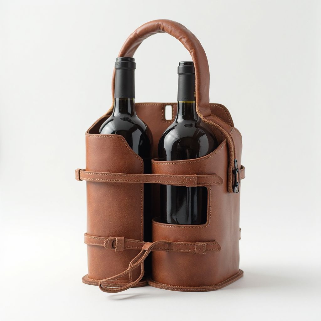 Artisanal Leather Wine Carrier